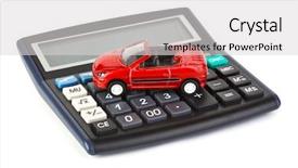  Presentation with blank whiteboard isolated on white - Slides featuring credit repair - calculator and toy car isolated background and a light gray colored foreground
