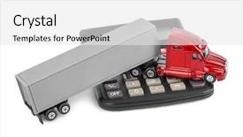  Presentation with calculator - Colorful slide deck enhanced with credit repair - calculator and toy truck car backdrop and a white colored foreground