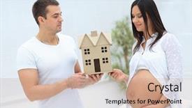  Presentation with credit repair - Beautiful presentation theme featuring credit repair - husband showing his pregnant wife backdrop and a  colored foreground