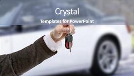  Presentation with keys - Slides enhanced with credit repair - male hand holding car keys background and a gray colored foreground