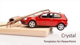  Presentation with older car - Beautiful theme featuring credit repair - model car in a mousetrap backdrop and a lemonade colored foreground