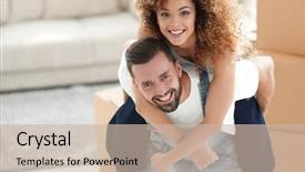  Presentation with credit repair - Beautiful presentation theme featuring credit repair - portrait of a couple backdrop and a  colored foreground