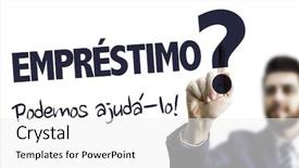  Presentation with business loan - Audience pleasing slides consisting of credit risk bank customers - business man pointing the text backdrop and a white colored foreground