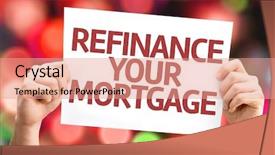  Presentation with colorful fancy carp fish koi - PPT theme having credit risk bank customers - refinance your mortgage card background and a coral colored foreground