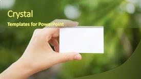  Presentation with hold hand - Cool new presentation with credit sales presentation - hand hold white blank business backdrop and a  colored foreground