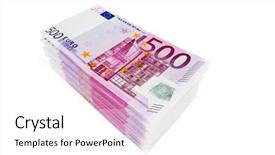  Presentation with credit union - PPT theme featuring credit union - 500 euro background and a white colored foreground