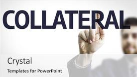  Presentation with credit union - Cool new theme with credit union - business man pointing to transparent backdrop and a white colored foreground