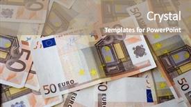  Presentation with business loan - PPT theme consisting of credit union - concept or conceptual euro paper background and a coral colored foreground