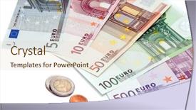  Presentation with credit union - Cool new slide set with credit union - euro money currency coins backdrop and a lemonade colored foreground