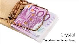  Presentation with euro - Cool new slide set with credit union - many euro banknotes backdrop and a white colored foreground