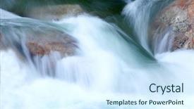  Presentation with river flowing - Audience pleasing slide deck consisting of creek with clear water flow backdrop and a  colored foreground