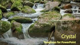 Presentation with running mountains - Amazing slides having creek with running water backdrop and a  colored foreground