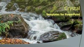  Presentation with water - Amazing presentation theme having creek-with-running-water backdrop and a tawny brown colored foreground