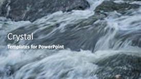  Presentation with water - Slide deck featuring creek-with-running-water background and a ocean colored foreground