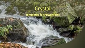  Presentation with water - Cool new presentation design with creek-with-running-water backdrop and a tawny brown colored foreground