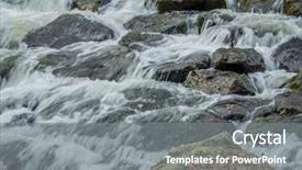  Presentation with running mountains - PPT layouts featuring creek with running water background and a  colored foreground