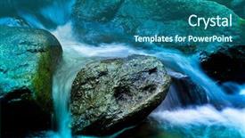  Presentation with stones - Slide deck consisting of creek with water and stones background and a ocean colored foreground