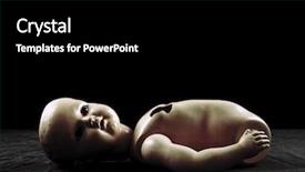  Presentation with creepy - Audience pleasing presentation design consisting of creepy antique doll backdrop and a black colored foreground