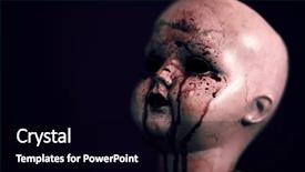  Presentation with creepy doll - Slide set enhanced with creepy bloody doll background and a black colored foreground