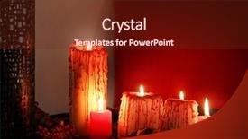  Presentation with creepy - PPT theme enhanced with late night events - creepy candles for halloween background and a tawny brown colored foreground