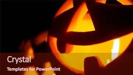  Presentation with creepy - Beautiful presentation featuring creepy carved pumpkin face backdrop and a tawny brown colored foreground