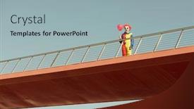  Presentation with red blue yellow - PPT layouts consisting of creepy clown wearing a colorful background and a light blue colored foreground