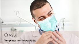  Presentation with covid vaccine - Amazing PPT layouts having creepy-doctor-looking backdrop and a soft green colored foreground