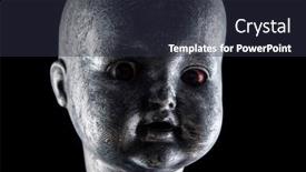  Presentation with creepy doll - Audience pleasing slide deck consisting of creepy-doll-in-the-dark backdrop and a wine colored foreground