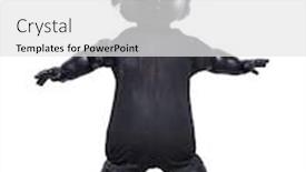  Presentation with creepy doll - Amazing presentation design having creepy-doll-isolated-on-white backdrop and a white colored foreground