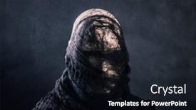  Presentation with creepy - Slides featuring creepy-figure-on-dark-misty background and a wine colored foreground