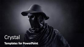  Presentation with misty - Presentation consisting of creepy-figure-with-old-hat background and a wine colored foreground