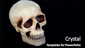  Presentation with human body - Audience pleasing slide deck consisting of creepy human skull backdrop and a black colored foreground