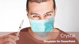  Presentation with creepy - Audience pleasing theme consisting of creepy-man-wearing-a-mask backdrop and a red colored foreground