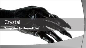  Presentation with creepy - Slide set having creepy-monster-hand-isolated background and a dark gray colored foreground