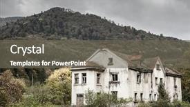 Presentation with haunted woods - PPT layouts having creepy old house background and a gray colored foreground