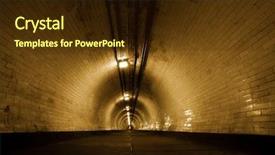  Presentation with creepy - Presentation design consisting of creepy old tunnel below thames background and a  colored foreground