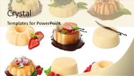  Presentation with vanilla - Audience pleasing slides consisting of creme - set of vanilla puddings backdrop and a lemonade colored foreground
