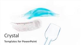  Presentation with foundation - Audience pleasing slides consisting of cosmetics cremes - smeared samples of creme backdrop and a white colored foreground