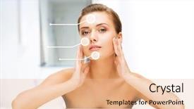  Presentation with anti age - Slides consisting of creme anti age - beauty and skin care concept background and a  colored foreground