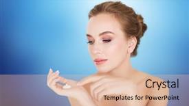  Presentation with beauty cosmetics - Beautiful presentation theme featuring creme anti age - beauty people skincare and cosmetics backdrop and a  colored foreground