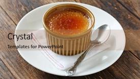  Presentation with burnt - Beautiful presentation theme featuring creme brulee cream brulee burnt backdrop and a coral colored foreground