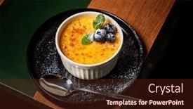  Presentation with vanilla - Presentation theme featuring creme-brulee-traditional-french-vanilla background and a wine colored foreground