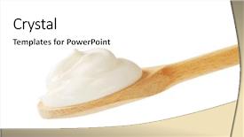  Presentation with spoon - Cool new theme with creme fraiche on a wooden backdrop and a white colored foreground