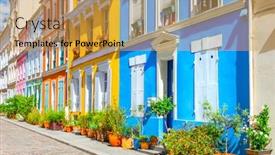  Presentation with paris france - Slide set enhanced with cremieux-street-rue-cremieux-paris background and a yellow colored foreground