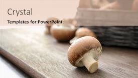  Presentation with mushroom - Cool new presentation with cremini-mushroom-on-wooden-table backdrop and a lemonade colored foreground