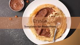  Presentation with chocolate nuts - Cool new presentation with crepe-with-chocolate-and-nuts backdrop and a coral colored foreground