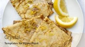  Presentation with risk management top view - Audience pleasing PPT theme consisting of crepes-with-lemon-and-sugar backdrop and a yellow colored foreground