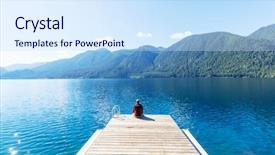  Presentation with olympic - Colorful slide set enhanced with crescent at olympic national park backdrop and a  colored foreground