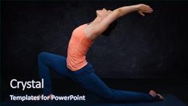  Presentation with surya - Colorful presentation theme enhanced with crescent lunge pose in surya backdrop and a wine colored foreground