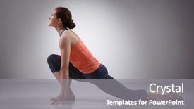  Presentation with surya - Audience pleasing presentation theme consisting of crescent lunge pose in surya backdrop and a gray colored foreground